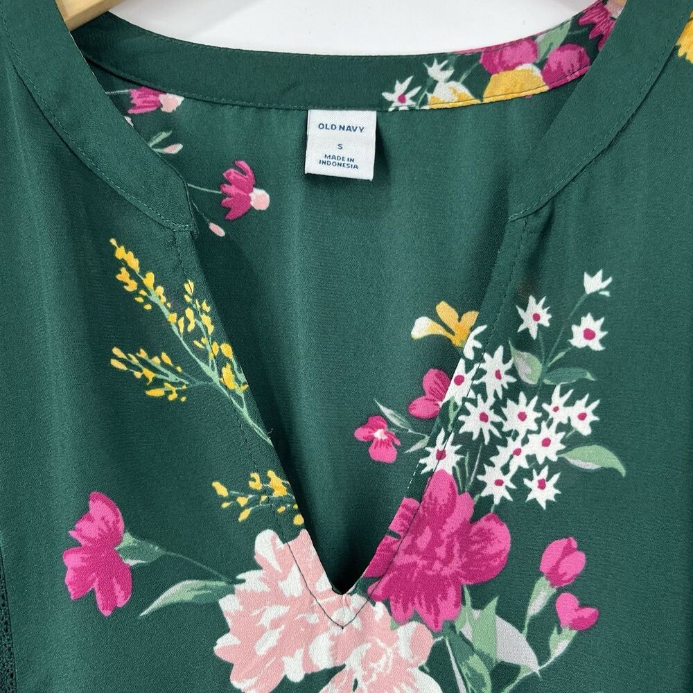 NWT Cottagecore Floral Dress S Green Removable Slip - Picture 5 of 13